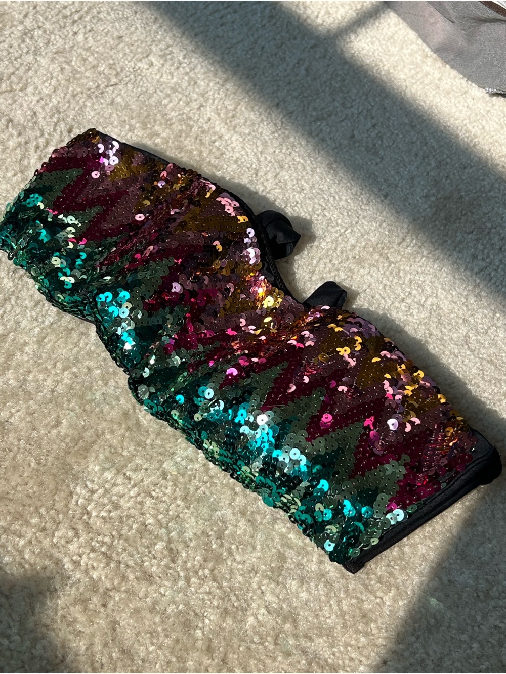 Victoria’s Secret Sequin Bandeau Bikini Top